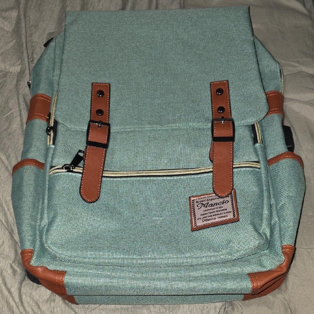 💫Green and Brown Backpack